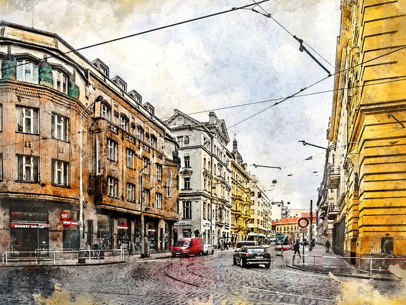 Prag Aquarell Kunst #Prag von JBJart Justyna Jaszke