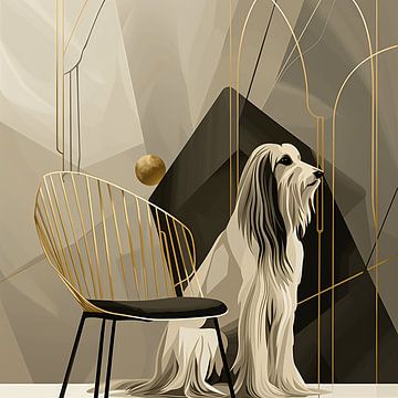 Goud eerlijke Bearded Collie van Karina Brouwer