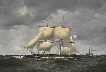 Anton Melbye, corvette russe, 1852