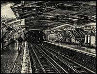 Metro Parijs Zwart Wit