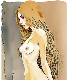 Lauren - Porträt eines Aktmodells von Blickfänger Gemälde