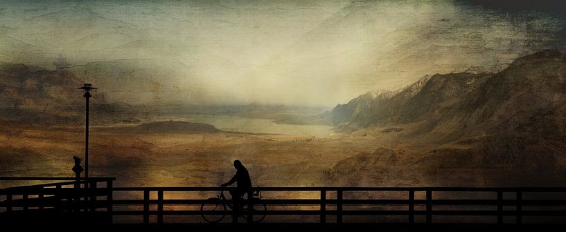 Radfahrer Texturarbeit by Heike Hultsch