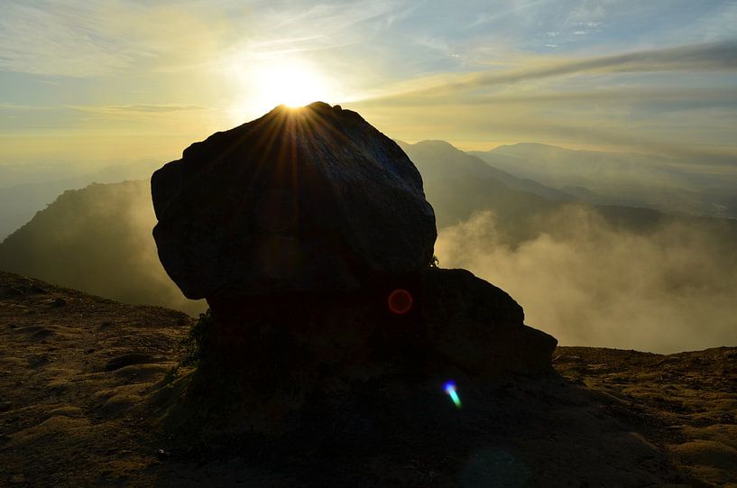 Zonsopgang op de vulkaan van Laura