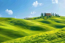 Sunshine over olive groves