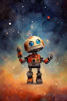 Kleine robot in de ruimte