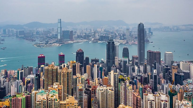 Skyline von Hongkong von Stijn Cleynhens