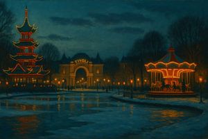 Copenhagen’s Tivoli Park by Night