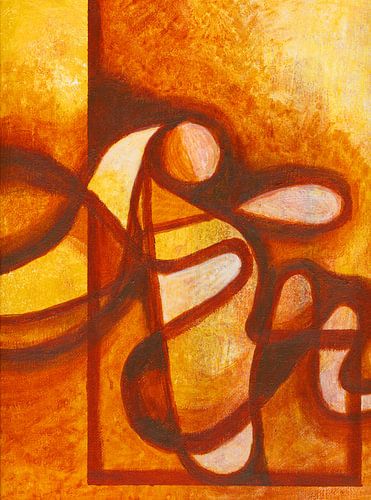 Oranje golf in beweging