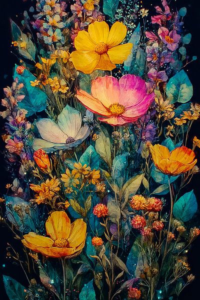 Beautiful Flower Garden B by Mateo