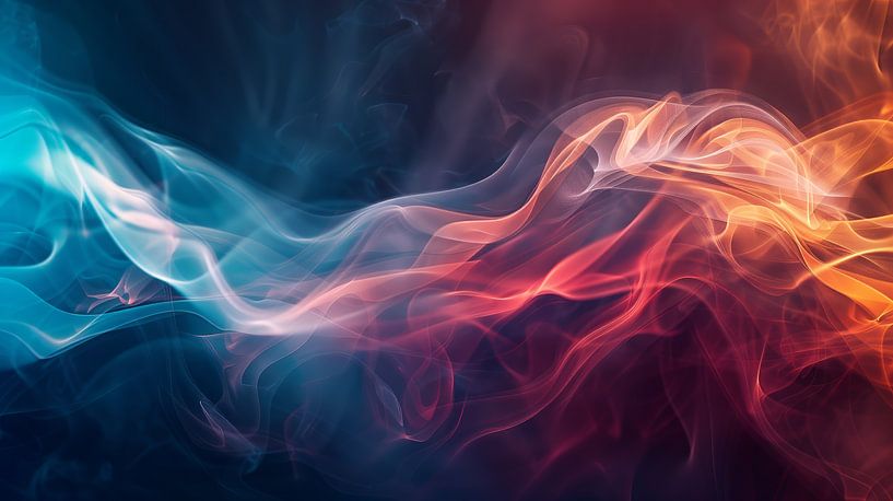 Colourful smoke on a dark background by de-nue-pic