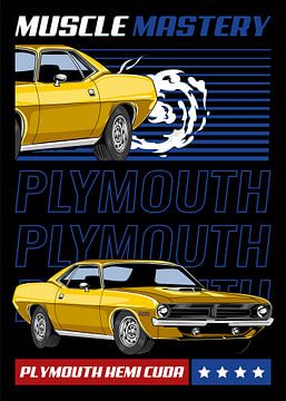 Plymouth Hemi Cuda Muscle Car by Adam Khabibi