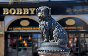Greyfriars Bobby, Edinburgh, Schottland, Vereinigtes Königreich.