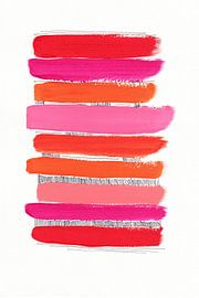 Abstrakte orangefarbene, rote und rosa Streifen