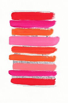 Abstract orange, red and pink stripes