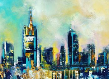 Frankfurt Skyline Malerei