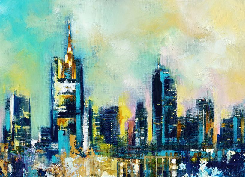 Frankfurt skyline by Maria Kitano