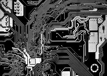 Schwarz-Weiß-Motherboard