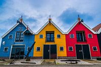 Gekleurde huisjes bij Zoutkamp