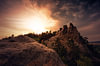 Teufelsmauer bei Sonnenuntergang