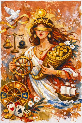 Vrouwe Fortuna, Romeinse godin schilderij