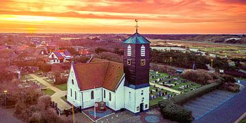 Kerk Callantsoog zonsopkomst van Sebastiaan van Stam Fotografie