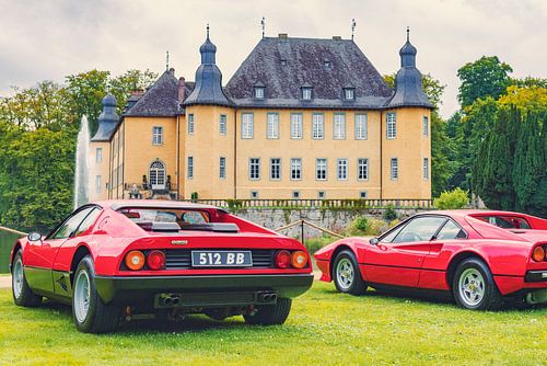 Ferrari 512 BB of Berlinetta Boxer Italian 1970s en Ferrari 308 GTB 1980s Italiaanse sportwagens ten
