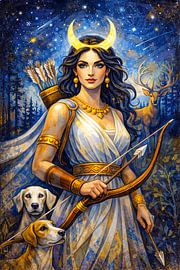 Roman Goddess Diana painting. by Johannes