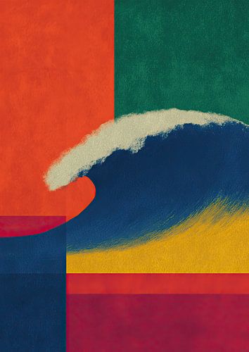 Abstract wave in geometric colour fields