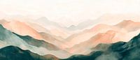 Berglandschap aquarel