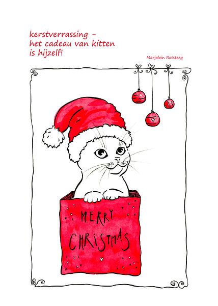 Kitties Weihnachtsüberraschung Haiku Holländisch von Karen Kaspar