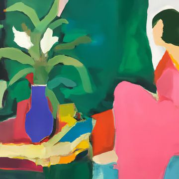 Colourful abstract portrait by Studio Allee