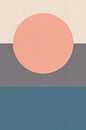 Ikigai. Abstract minimalist Zen art. Sun, Moon, Ocean IX by Dina Dankers thumbnail