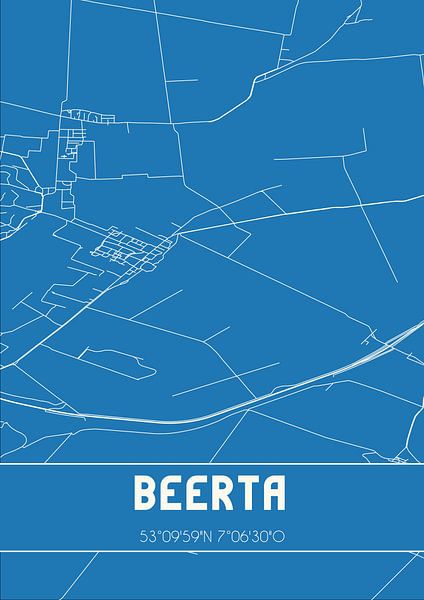 Blueprint | Map | Beerta (Groningen) by Prints of Place