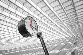 Clock at the station by Pierre Verhoeven
