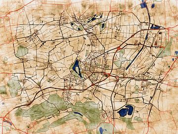 Kaart van Salzgitter in de stijl 'Serene Summer' van Maporia