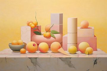 Gouden Zonnestralen strelen Fruit | Moderne stillevens van Blikvanger Schilderijen