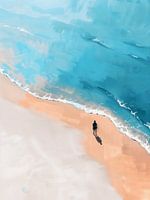 Alleen op het strand
