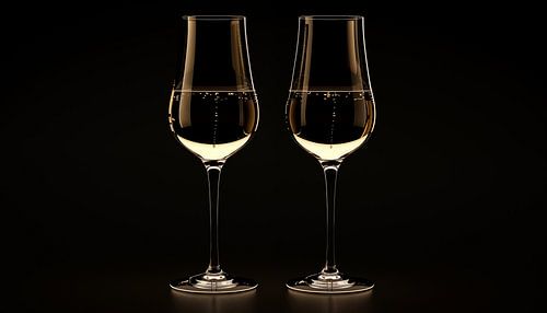 Gouden champagne glazen