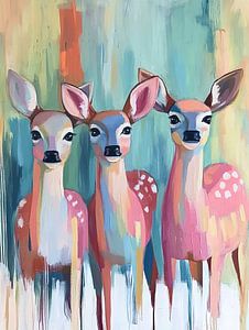 Pink Deer with Spots