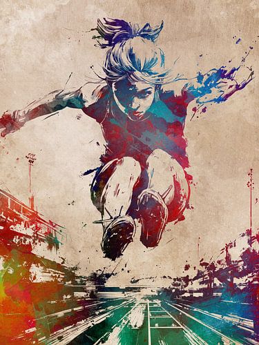 Weitsprung Sportkunst #Sport von JBJart Justyna Jaszke