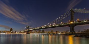 New York Skyline - Manhattan Bridge by Tux Photography