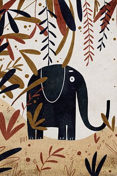 Olifant in de jungle