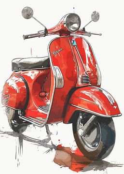 Rode scooter van Lae