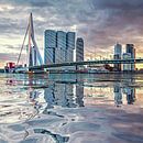 Wasser Reflexion Erasmusbrucke Rotterdam von Frans Blok Miniaturansicht
