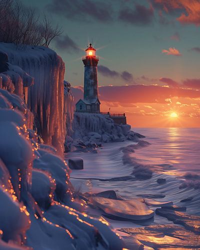 Winter day on the seashore