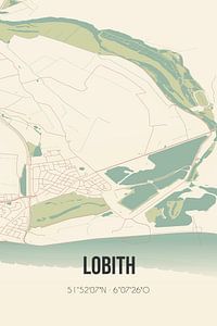 Vintage landkaart van Lobith (Gelderland) van Rezona
