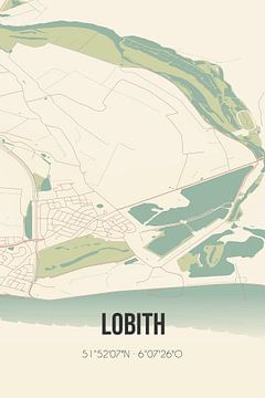 Alte Landkarte von Lobith (Gelderland) von Rezona