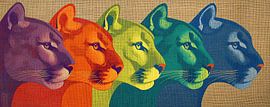 Colourful Lions by Abstract Painting