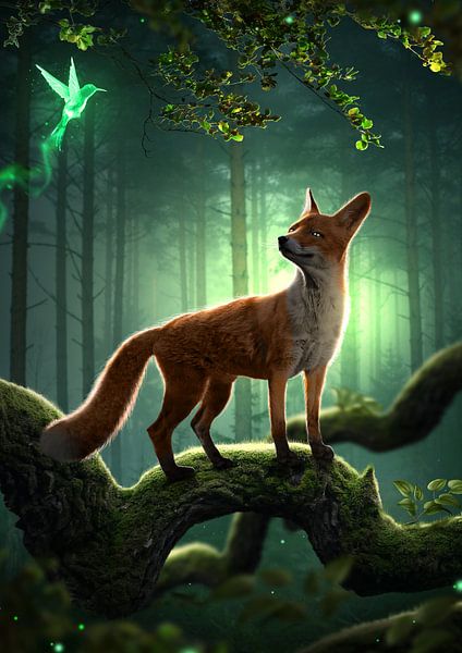 A Fantasy Fox In A Magical Fairy Tale Enchanted Forest Artistic Abstract  Cute Animal Perfect For Phone Wallpaper Or For Posters 3D Rendering  Stock Photo Picture And Royalty Free Image Image 200415579