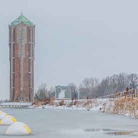 Icy Symmetry at Aalsmeer Water Tower by van Veen Allround Photography